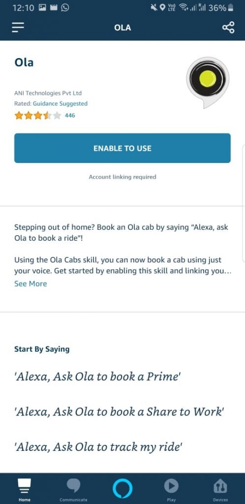 Alexa skill