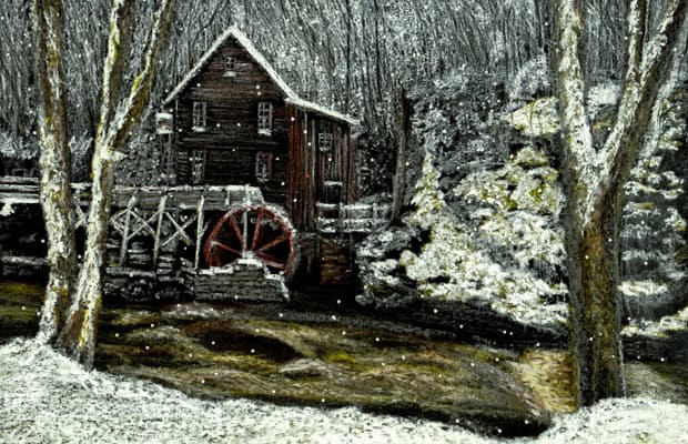 Can You Believe These 30 Paintings Were Drawn In Ms Paint? 30 Snowing in Heaven