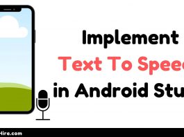 Text To Speech in Android Studio