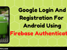 google login and registration for android using firebase