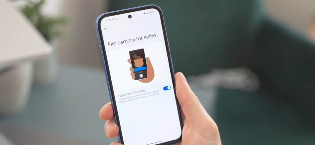 Start Selfie Camera with a Flip on Pixel 8a 