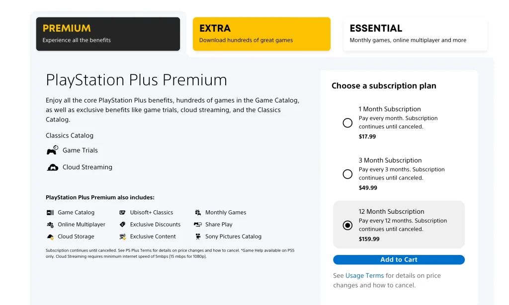 PS Plus Premium