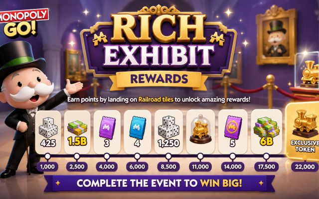 Monopoly Go Rich Exhibit Rewards: Full Milestones List, Points & Best Strategy (2026 Guide) 1 Monopoly Go Rich Exhibit Rewards: Full Milestones List, Points & Best Strategy (2026 Guide)