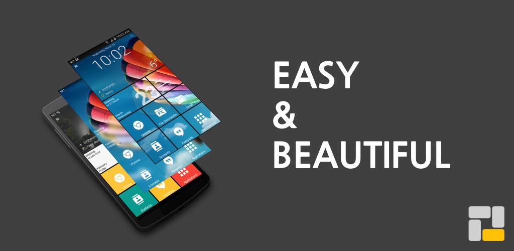 Square Home launcher Windows Phone tile layout on Android