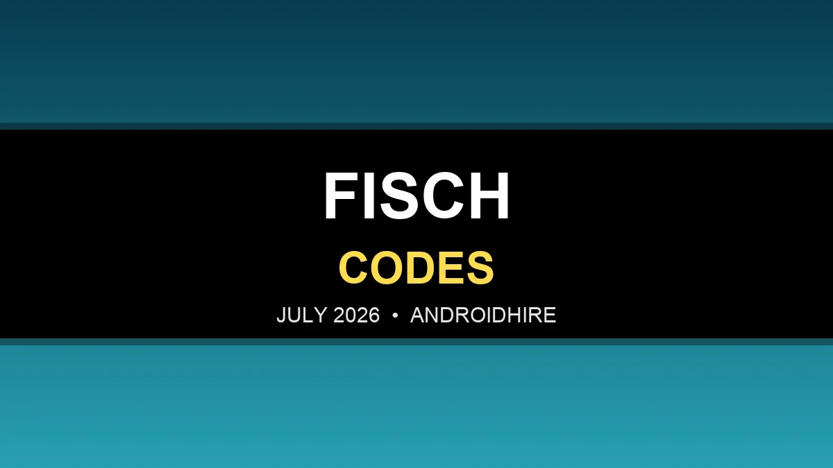 Fisch Codes (July 2026): All Working Roblox Codes