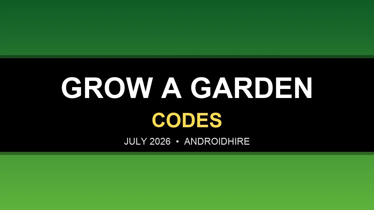 Grow a Garden Codes (October 2026): Both Working Codes