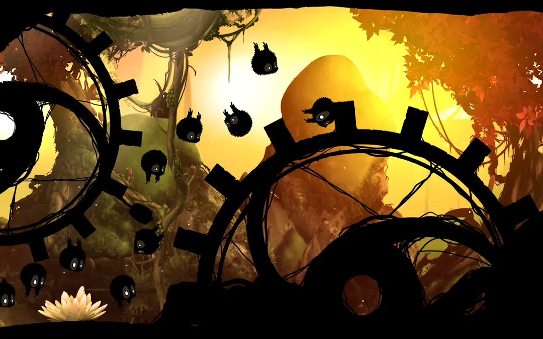 BADLAND four-player local co-op on one tablet, among the best couch co-op Android games in 2026