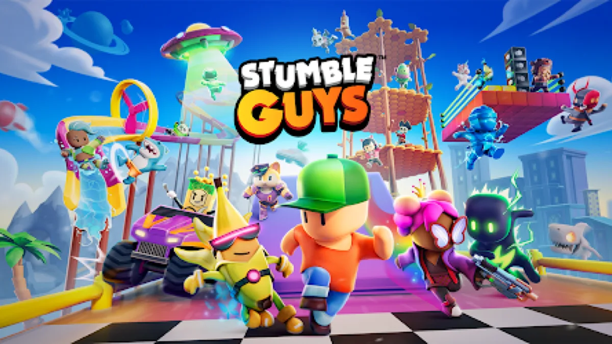 Stumble Guys party race, one of the best Android multiplayer games to play with friends using a party code