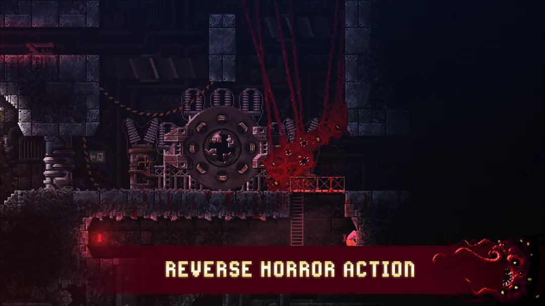 Carrion on Android, a reverse horror game where you play the monster