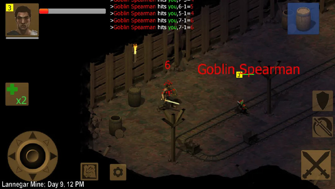 Exiled Kingdoms on Android, an offline open-world RPG that runs on low-end Android phones