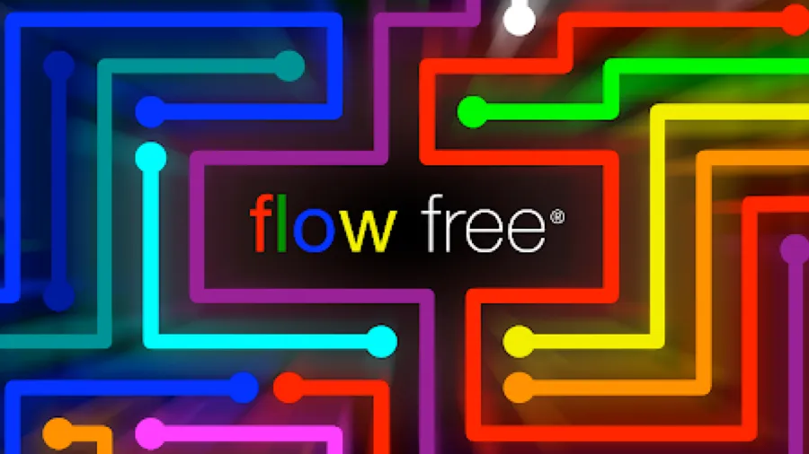 Flow Free pipe puzzles, 100MB on Android with a 4.69 rating