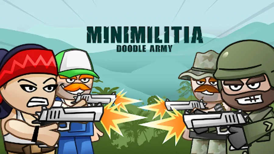 Mini Militia 2D multiplayer battles, a 69MB Android game that plays over hotspot