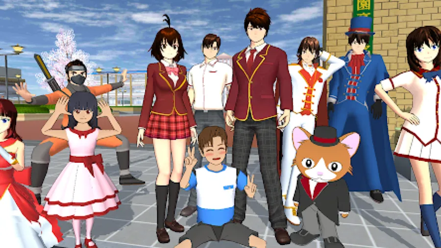 SAKURA School Simulator open anime town sandbox for Android with no in-app purchases