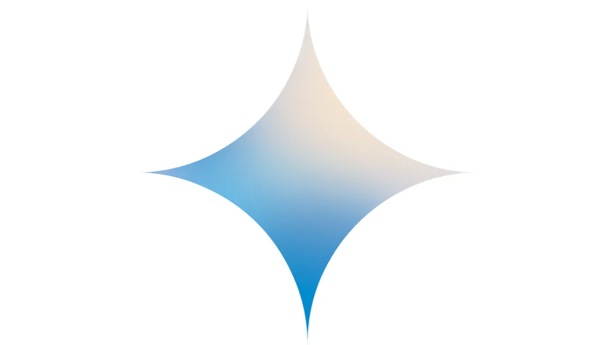Google Gemini's four-pointed star logo on a white background