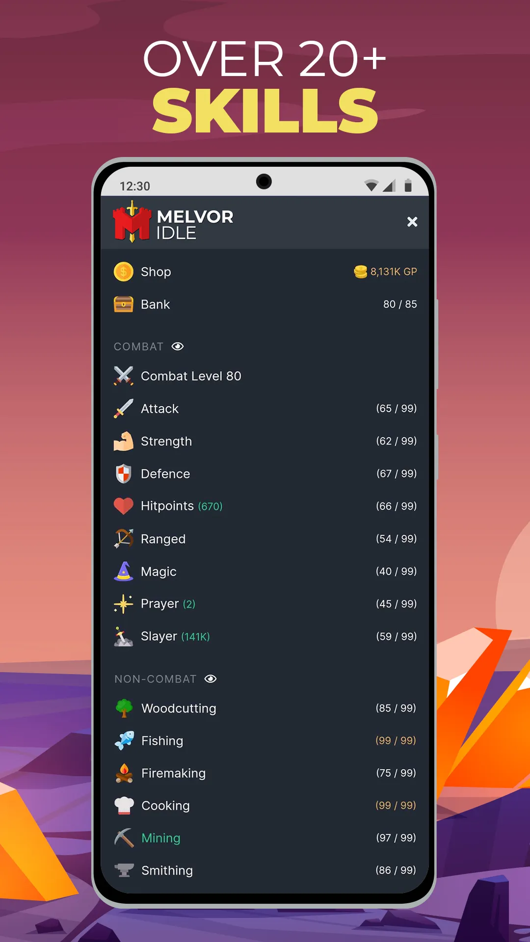 Melvor Idle official Play Store screenshot