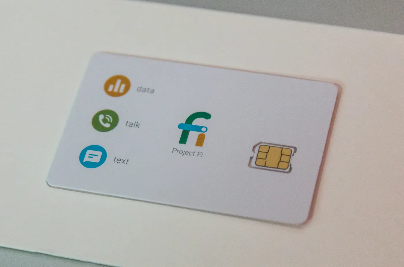 Nano SIM card in a plastic holder