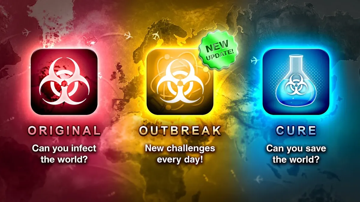 Plague Inc. world map on Android with a custom disease spreading