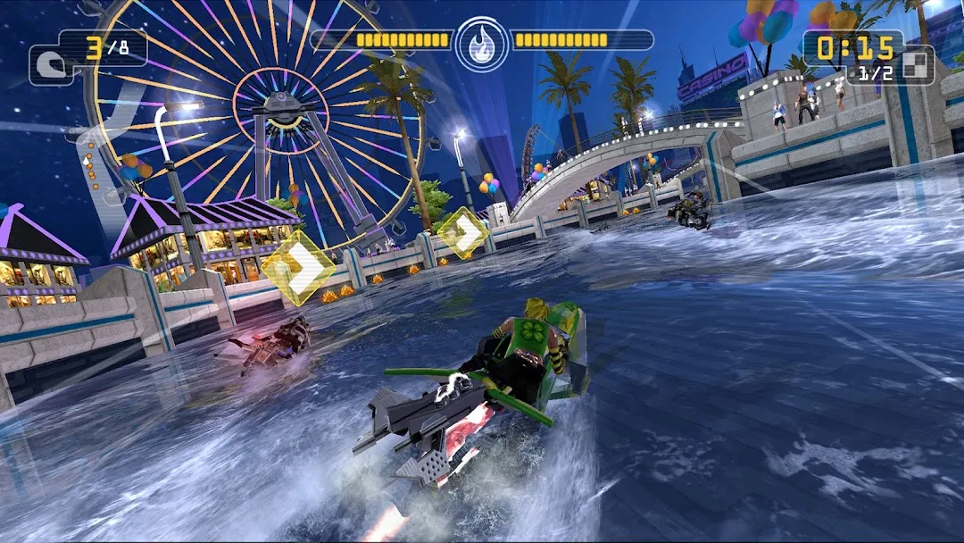 Riptide GP: Renegade split screen race on Android TV, a true split screen Android game with gamepads