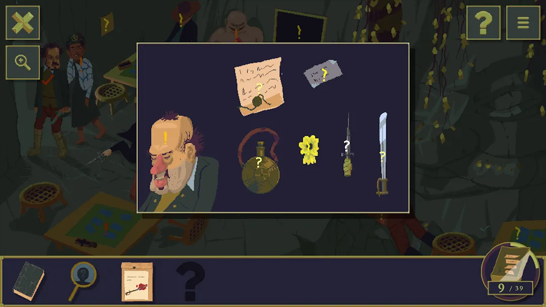 The Case of the Golden Idol on Android, a deduction puzzle game about solving crime scenes