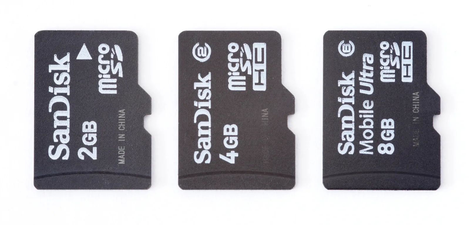 MicroSD cards in several capacities, the storage most low-space Android phones still rely on