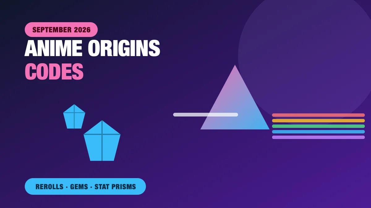 Anime Origins Codes (September 2026): All 7 Working Codes