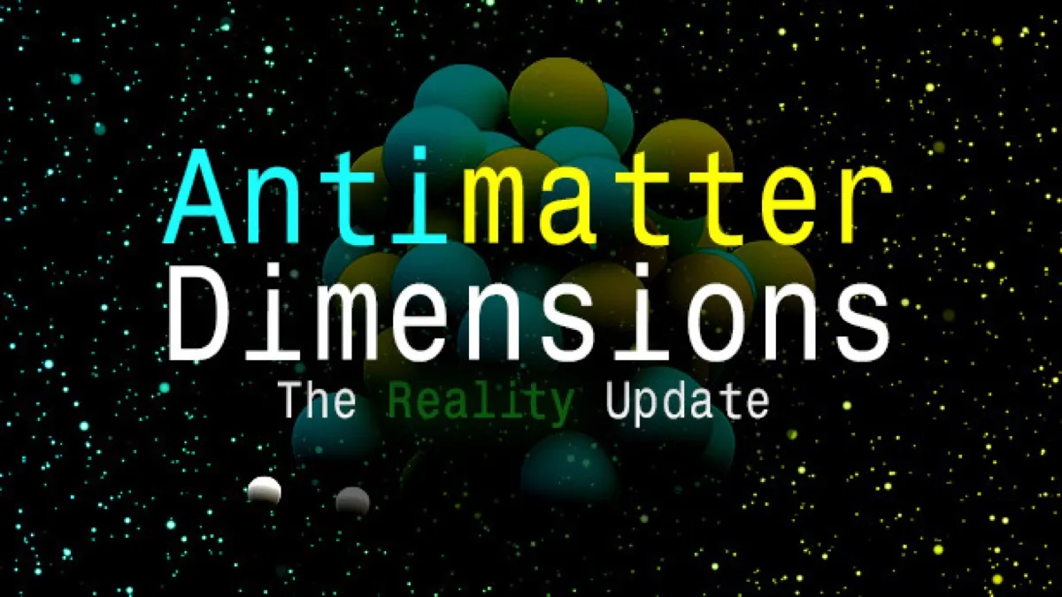 Antimatter Dimensions Steam art, the best incremental game in 2026 if you want depth and an ending