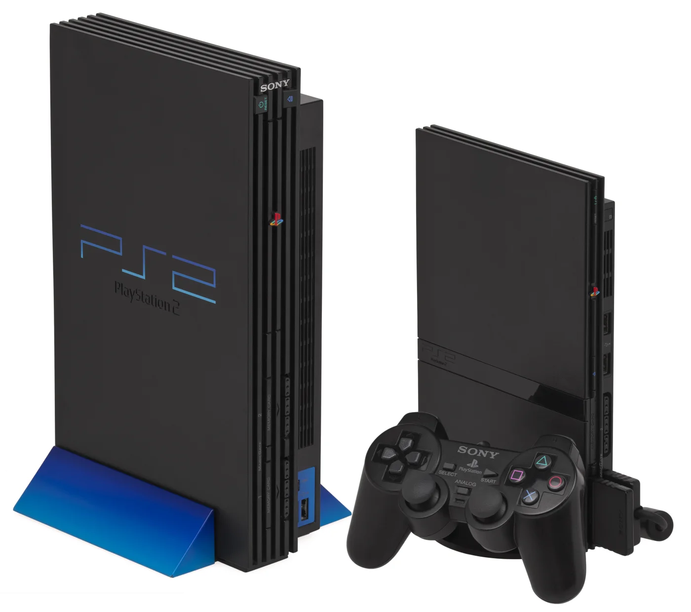 Original PlayStation 2 and PS2 Slim with DualShock 2, the hardware a best PS2 emulator for Android still needs a dump from