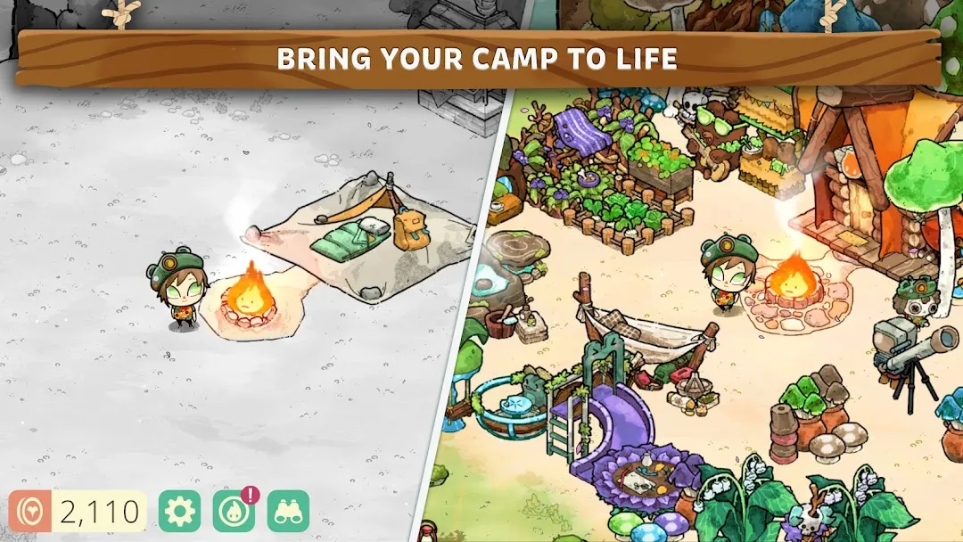 Cozy Grove Camp Spirit on Android, a Netflix cozy game like Stardew Valley