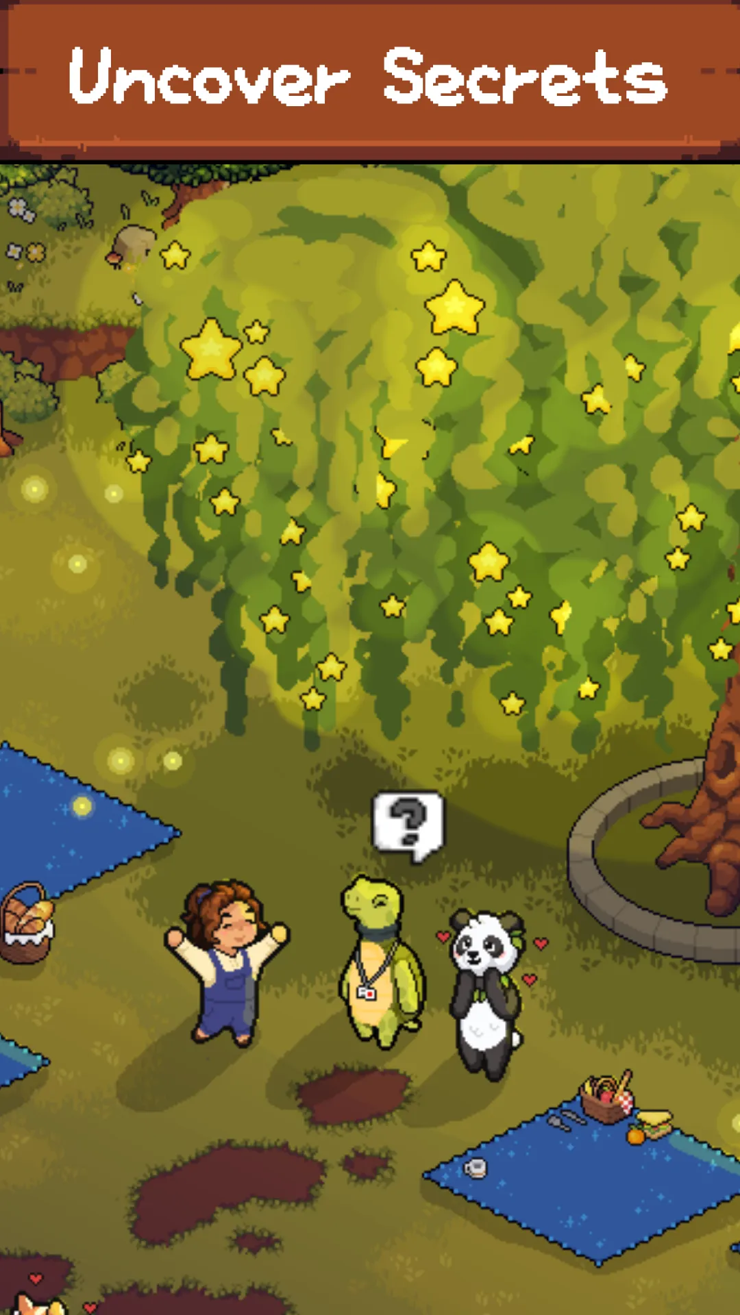 Forest Fables cozy pixel life sim with animal villagers on Android