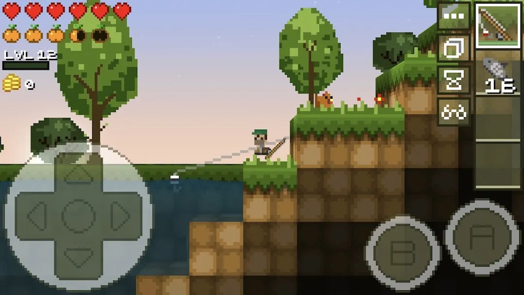 LostMiner screenshot, a free 2D sandbox mining and crafting game