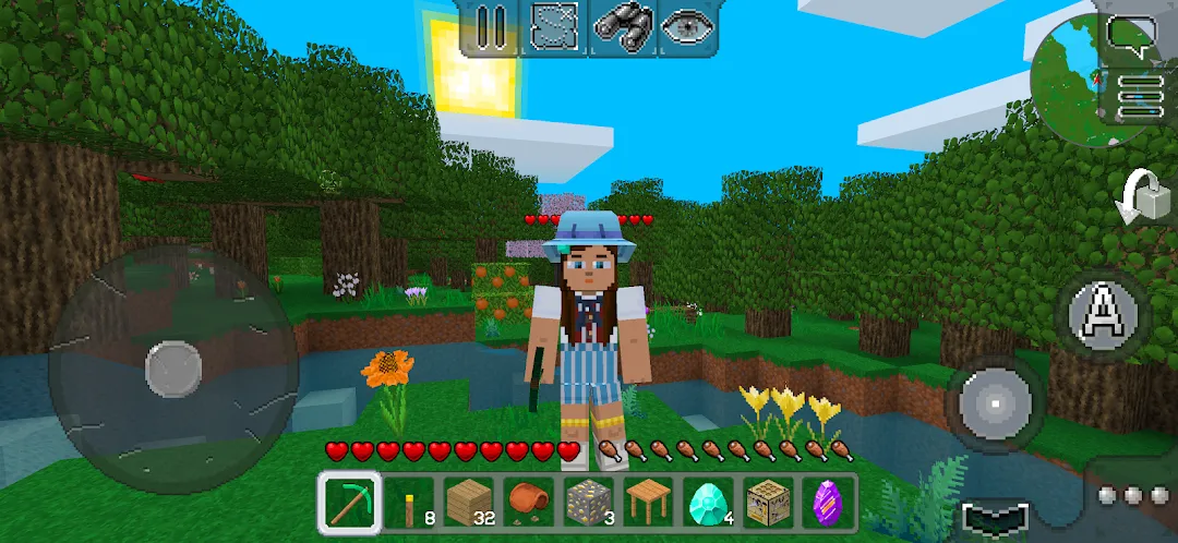 MultiCraft build and mine, a free Minecraft-like with servers on Android