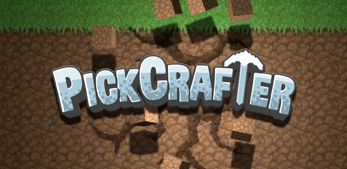 PickCrafter screenshot, idle mine clicker with a pickaxe