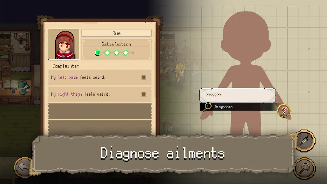 Potion Permit chemist in Moonbury, a cozy town loop like Stardew Valley on Android