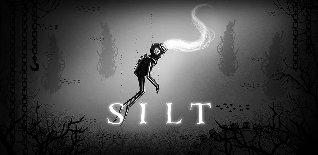 SILT title over a black-and-white underwater scene with a diver, an Apple Design Awards 2026 finalist