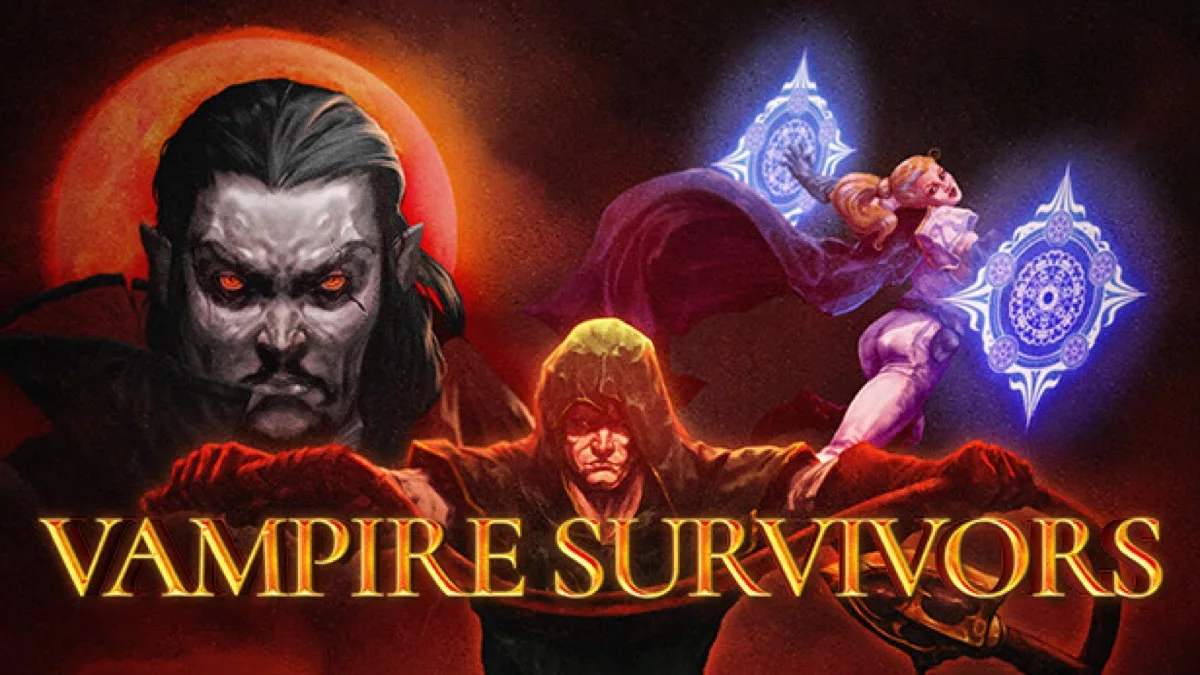 Vampire Survivors official art, the best cheap swarm roguelite