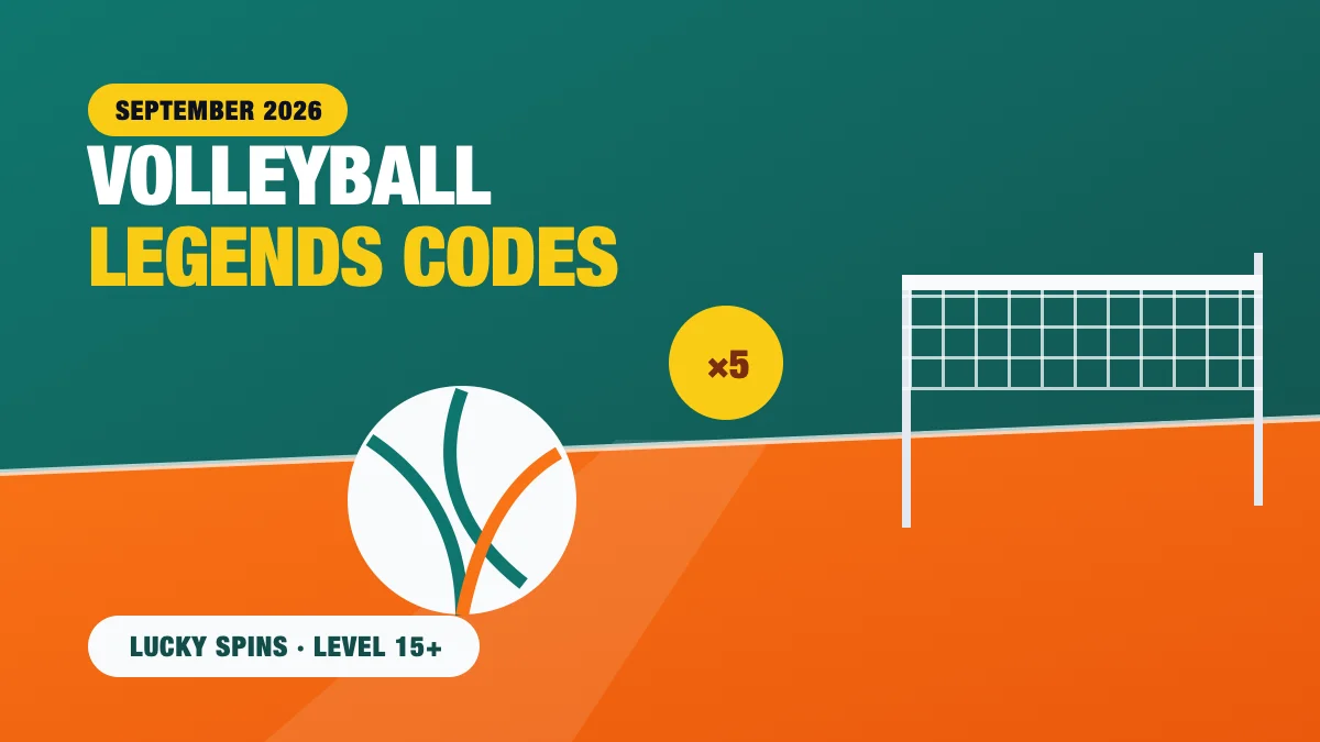 Volleyball Legends Codes (September 2026): Update 86 Codes