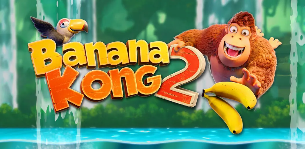 Banana Kong 2 official Google Play art, one of the best endless runner games for mobile (side-scroller)