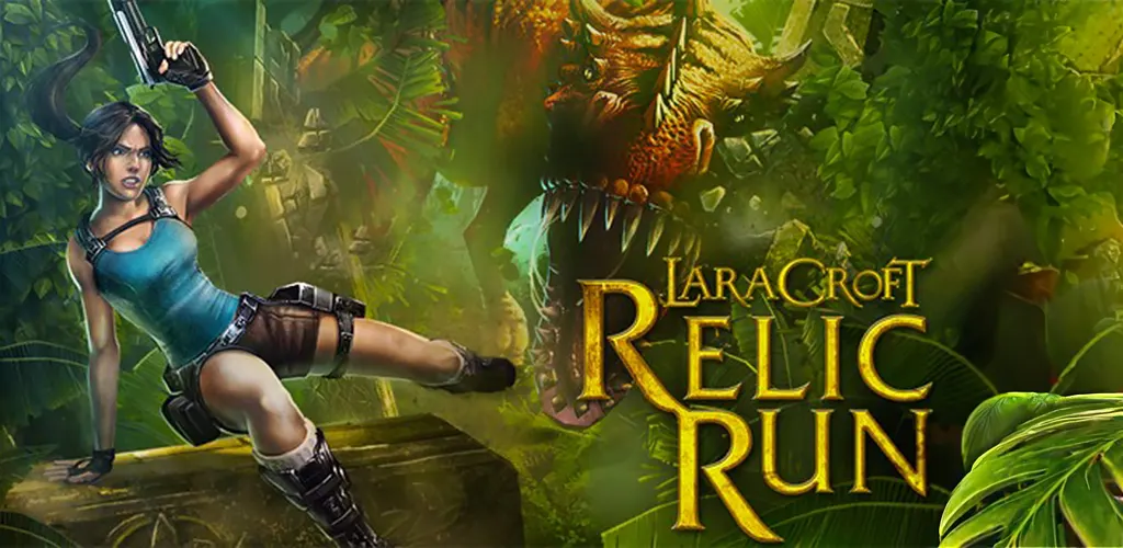Lara Croft Relic Run official Google Play art, one of the best endless runner games for mobile (action runner)