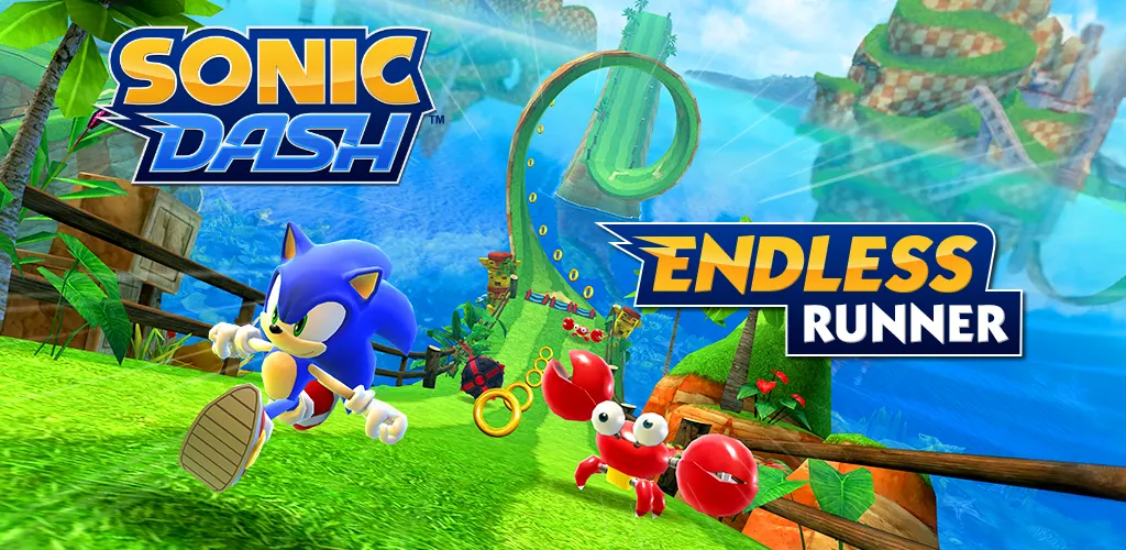 Sonic Dash official Google Play art, one of the best endless runner games for mobile (3d lane runner)