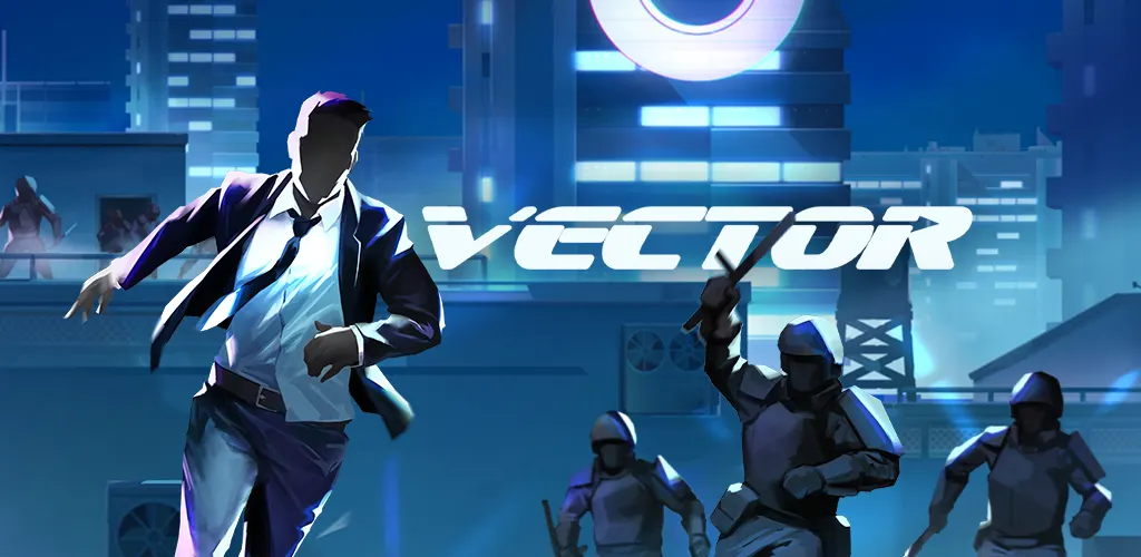 Vector official Google Play art, one of the best endless runner games for mobile (action runner)