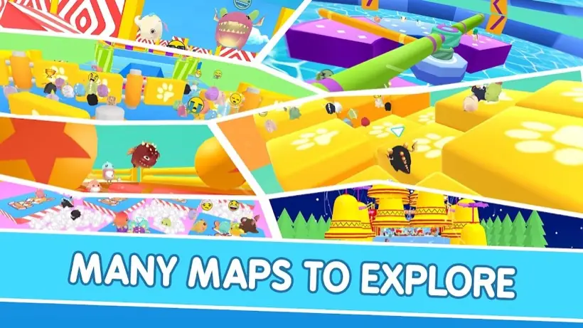 Fall.io - Race of Dino official Google Play screenshot, a game like Stumble Guys
