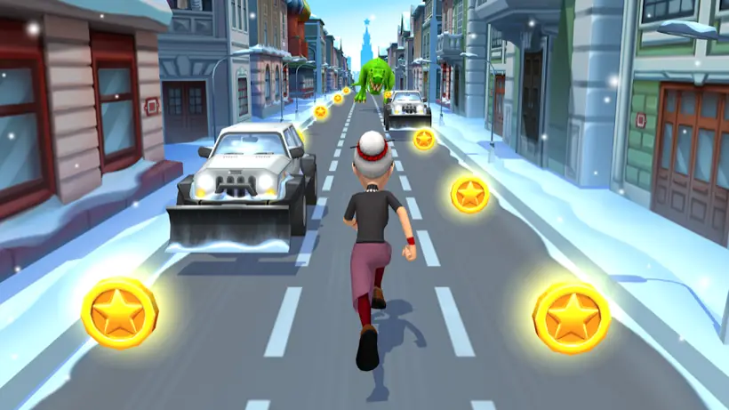 Angry Gran Run official Google Play screenshot, a game like Subway Surfers