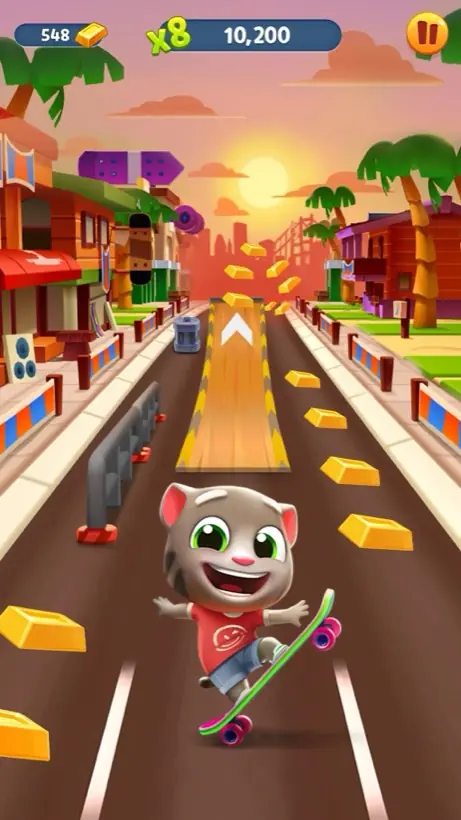 Talking Tom Gold Run official Google Play screenshot, a game like Temple Run